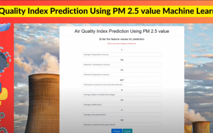 Air Quality Index Prediction Using PM 2.5 value Machine Learning