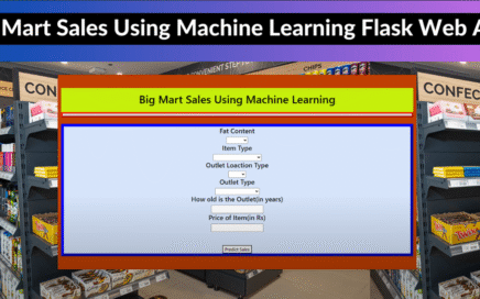 Big Mart Sales Prediction using Machine Learning Web App