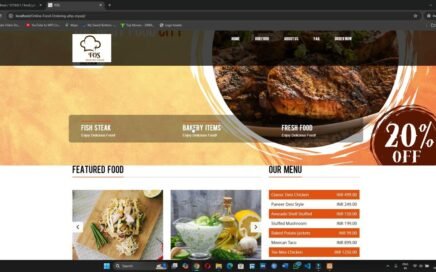 Online Food Ordering Management System in php mysql