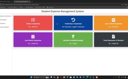 Online Student Expense Management System PHP MySQL