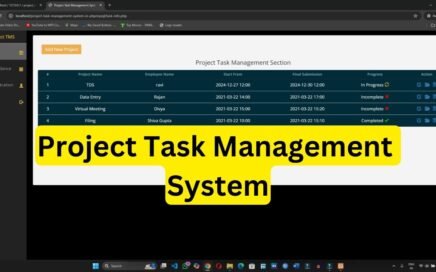 Employee Task Management System Project in PHP MySQL