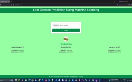 Rice Leaf Disease Prediction System using Deep Learning Flask Web App