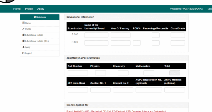 PHP Online Admission System Project