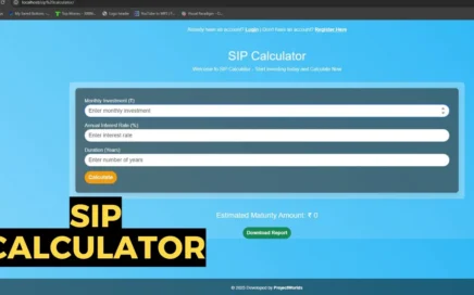 Online Sip Calculator Project in PHP MySQL