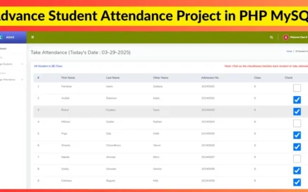 Student Attendance Management System Project in PHP MySQL V2