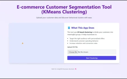 Customer Segmentation for E-commerce using KMeans (Python Flask)