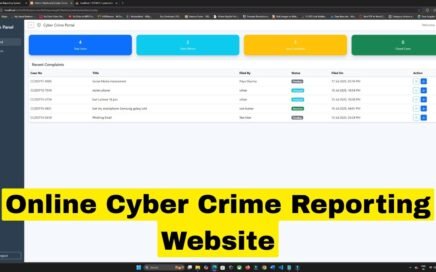 Online Cyber Crime Reporting System using PHP and MySQL