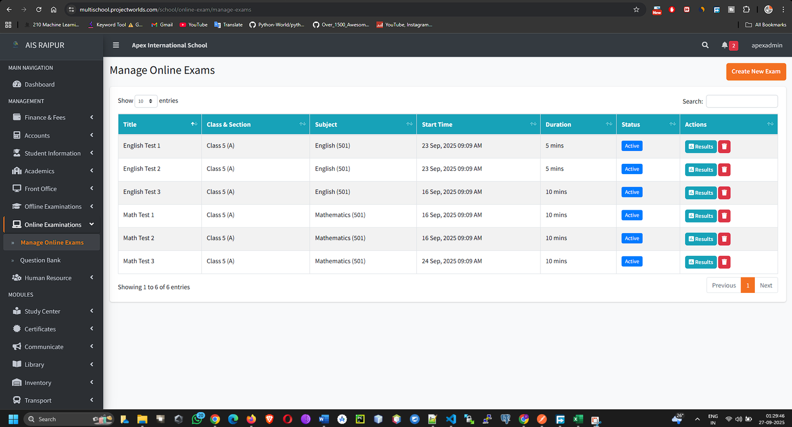 OnlineExams_ManageExams_ListView_Actions.png