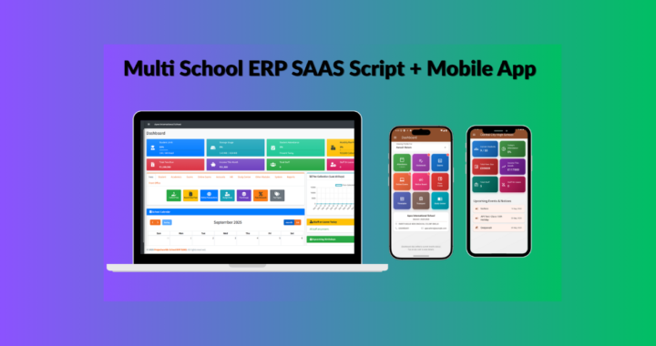 ProjectWorlds Multi School ERP SAAS Script Mobile App