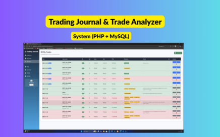Trading Journal & Trade Analyzer System PHP MySQL